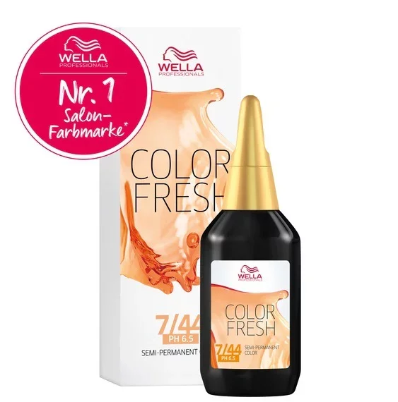 Wella CF   7/44 mittelblond rot-intensiv 75ml Color Fresh ph 6.5 Acid