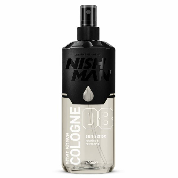 NISHMAN 08 After Shave Cologne 70° Alkohol desinfizierend - Sun Sense 400 ml XL